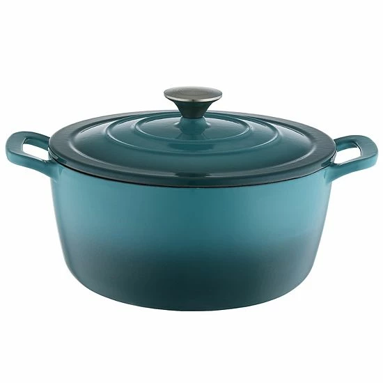 Food Network™ 7-qt. Ombre Enameled Cast-Iron Dutch Oven Red 9 Food Network™ 7-qt. Ombre Enameled Cast-Iron Dutch Oven Red - Image 7