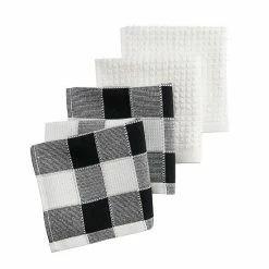 Food Network™ Black & White Buffalo Check Dishcloth 4-pk.