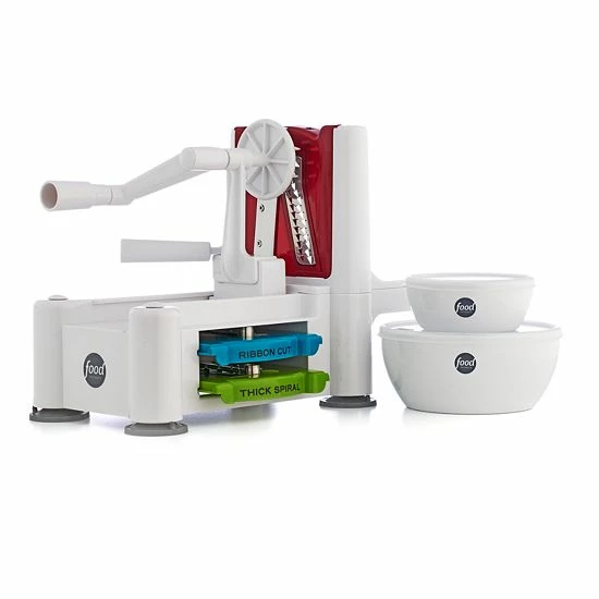 Food Network™ Spiralizer With 2-pc. Prep Bowl Set 3 Food Network™ Spiralizer With 2-pc. Prep Bowl Set