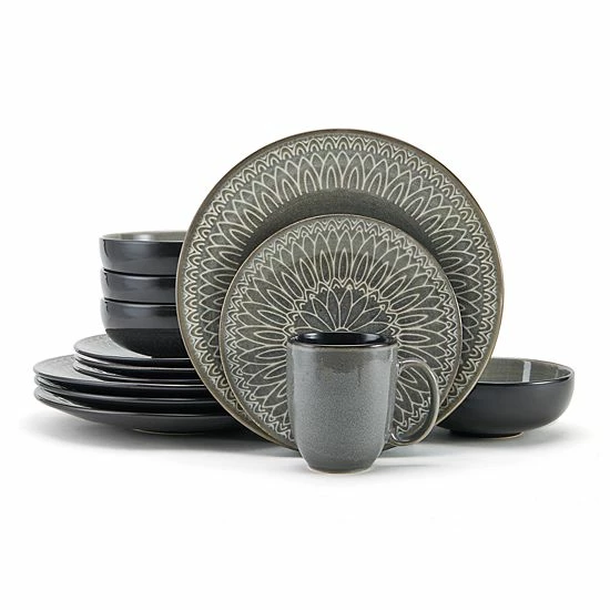 Food Network™ Tandoori Gray 16-pc. Dinnerware Set 3 Food Network™ Tandoori Gray 16-pc. Dinnerware Set