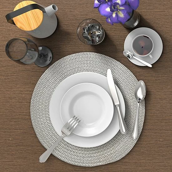 Food Network™ Braided Gray Placemat 4-pk. 4 Food Network™ Braided Gray Placemat 4-pk. - Image 2