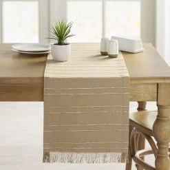 Alternative view of Food Network™ Almond Stripe Table Runner - 72"