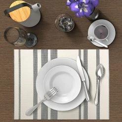 Alternative view of Food Network™ Farmstead Stripe Woven Placemat 4-pk.