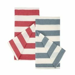 Alternative view of Food Network™ Red & Blue Stripe Flour Sack Kitchen Towel 2-pk.