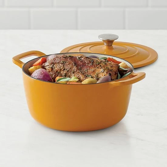 Food Network™ 5-qt. Enameled Cast-Iron Dutch Oven Gray Ombre 4 Food Network™ 5-qt. Enameled Cast-Iron Dutch Oven Gray Ombre - Image 2