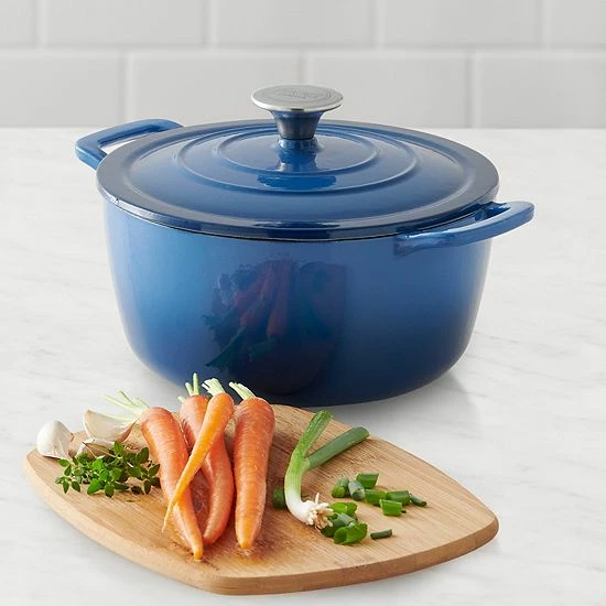 Food Network™ 5-qt. Enameled Cast-Iron Dutch Oven Gray Ombre 6 Food Network™ 5-qt. Enameled Cast-Iron Dutch Oven Gray Ombre - Image 4
