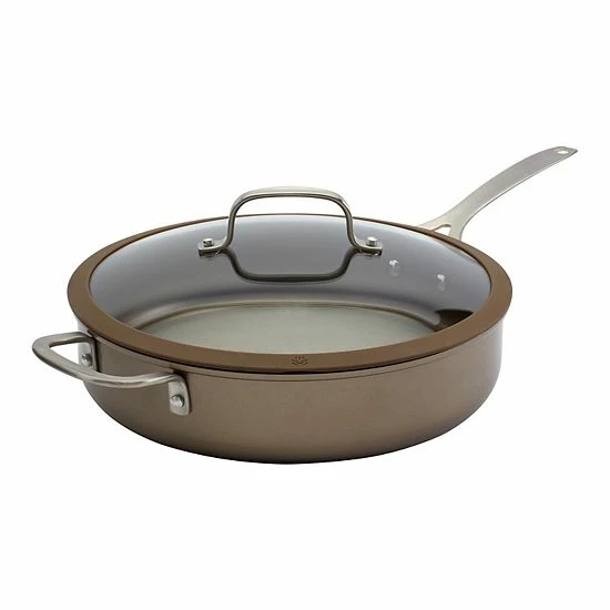 Food Network™ Textured Titanium 12-in. Nonstick Covered Deep Skillet Gray 3 Food Network™ Textured Titanium 12-in. Nonstick Covered Deep Skillet Gray