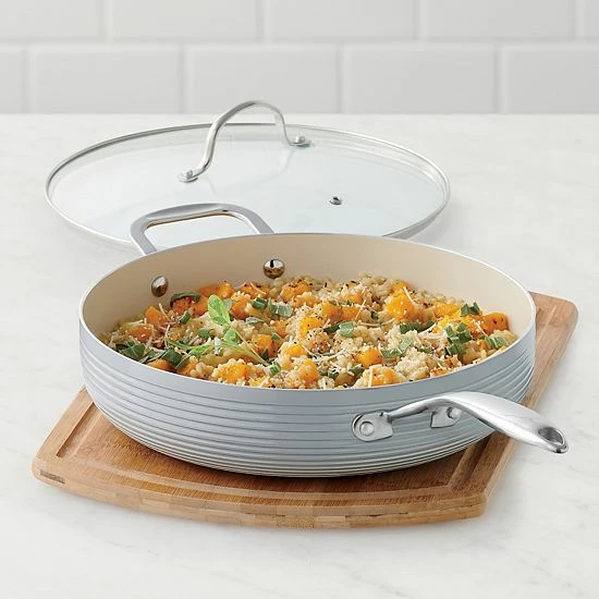 Food Network™ Farmstead 12-in. Covered Deep Skillet Gray - Image 2