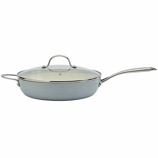 Food Network™ Farmstead 12-in. Covered Deep Skillet Gray - Image 6