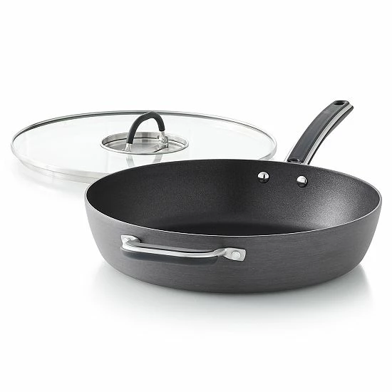 Food Network™ 12-in. Hard-Anodized Nonstick Space Saving Saute Pan With Lid