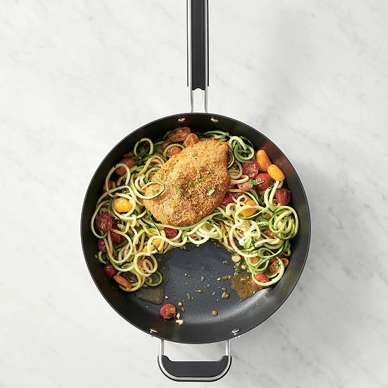 Food Network™ 12-in. Hard-Anodized Nonstick Space Saving Saute Pan With Lid - Image 2