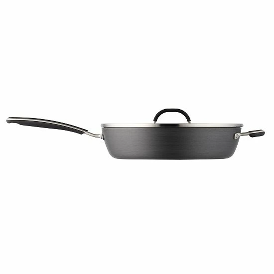 Food Network™ 12-in. Hard-Anodized Nonstick Space Saving Saute Pan With Lid - Image 4