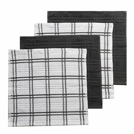Food Network™ Plaid Dishcloth 4-pk. Aqua - Image 4