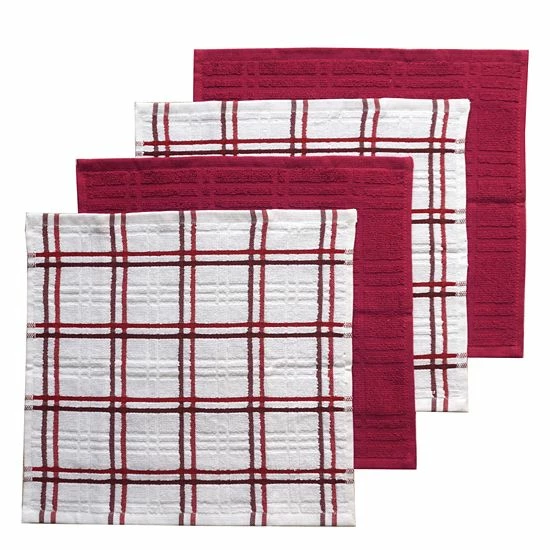 Food Network™ Plaid Dishcloth 4-pk. Aqua - Image 5