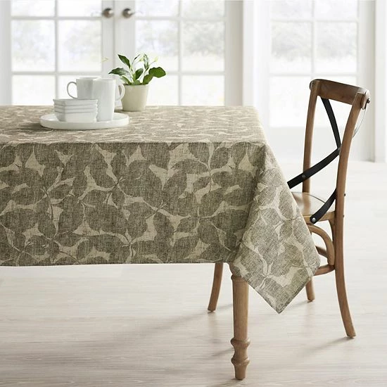 Food Network™ Khaki Leaves Tablecloth - Image 2
