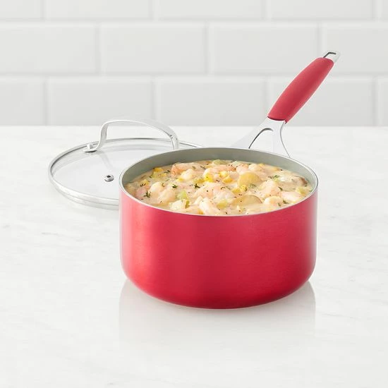 Food Network™ 2.5-qt. Ceramic Saucepan With Lid Graphite 4 Food Network™ 2.5-qt. Ceramic Saucepan With Lid Graphite - Image 2