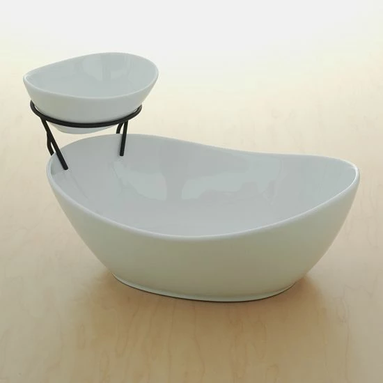 Food Network™ Tiered Chip & Dip Set 3 Food Network™ Tiered Chip & Dip Set