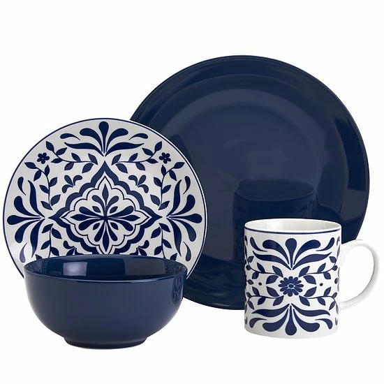 Food Network™ Bjorn Navy 16-pc. Dinnerware Set 4 Food Network™ Bjorn Navy 16-pc. Dinnerware Set - Image 2
