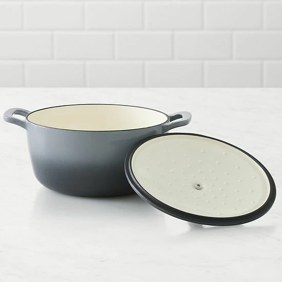 Food Network™ 7-qt. Ombre Enameled Cast-Iron Dutch Oven Red 5 Food Network™ 7-qt. Ombre Enameled Cast-Iron Dutch Oven Red - Image 3