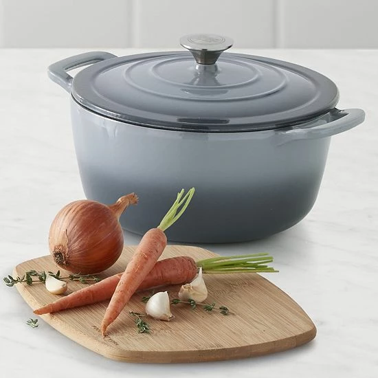 Food Network™ 7-qt. Ombre Enameled Cast-Iron Dutch Oven Red 6 Food Network™ 7-qt. Ombre Enameled Cast-Iron Dutch Oven Red - Image 4